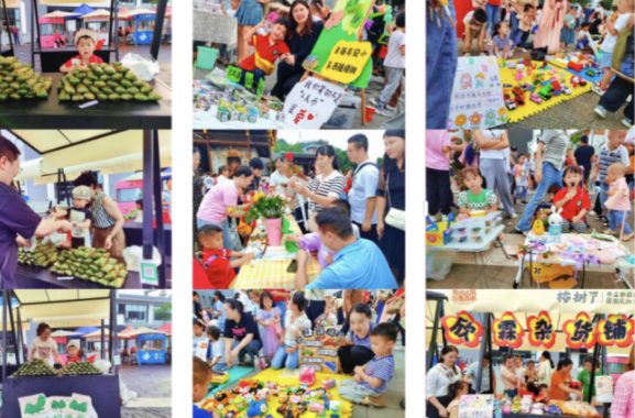 学着大人的模样幼嫩的声音里充满了卖家小摊主们自傲和期待